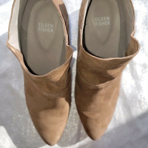 Eileen Fisher Liesel Nubuck Leather Booties Sz 10 - Picture 5 of 12